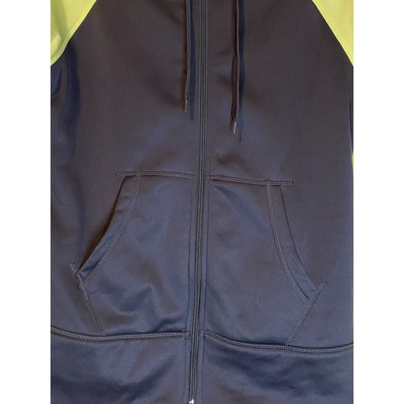 Danskin Now Ladies Size M (8-10) Full Zip Dk Gray/ Neon Yellow Activewear Jacket - Picture 5 of 12